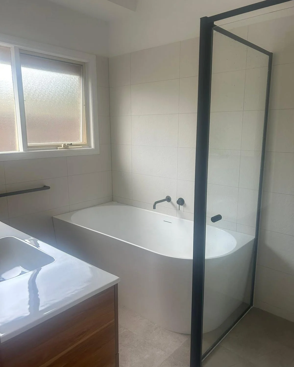 Family bathroom cleaned with natural, eco-friendly products